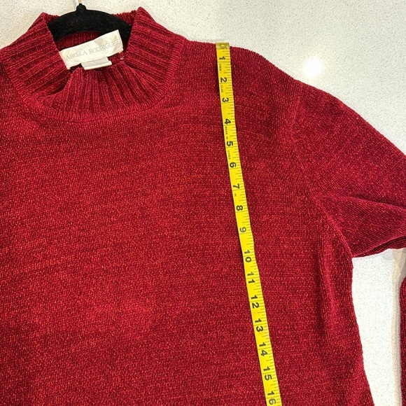 Isabella Rodriguez Red Silk Sweater Size Large - Picture 7 of 9